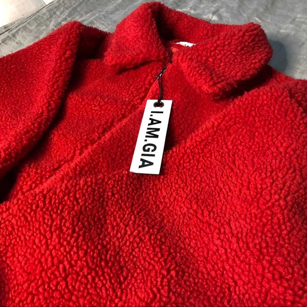 I.AM.GIA. Pixie Red Teddy Coat